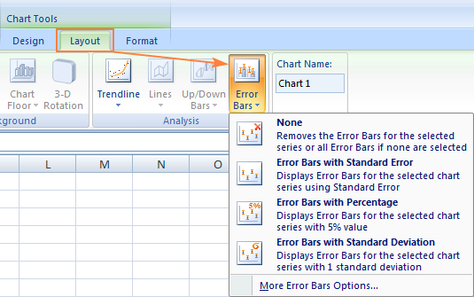 Agregar barras de error en Excel 2010