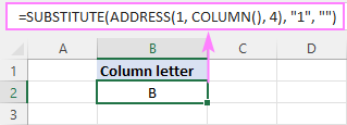 Obtener una letra de columna de la celda actual