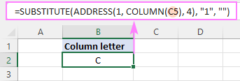 Obtener una letra de columna de una celda específica