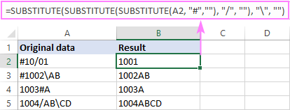 Eliminar varios caracteres de una celda