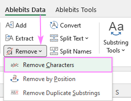 Eliminar caracteres en Excel