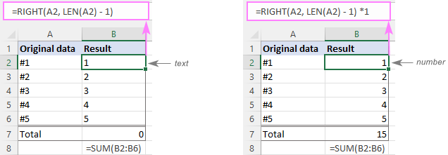 Eliminar caracteres y obtener el resultado como número