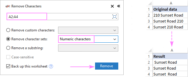 Eliminar caracteres numéricos