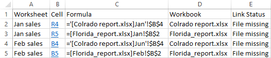 Encontrar enlaces rotos con VBA