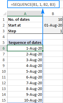 Crear una secuencia de fechas en Excel con una fórmula