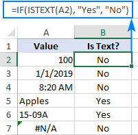 Excel's If es texto entonces fórmula