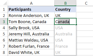 Uso de Flash Fill en Excel