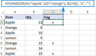 IF AND OR para probar varias combinaciones de múltiples condiciones