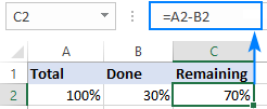 Restar porcentajes en Excel