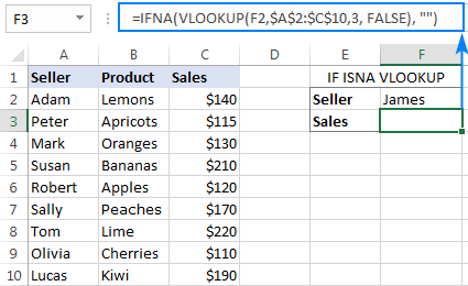 Si la fórmula Vlookup: si no se encuentra, se devuelve en blanco (cadena vacía)