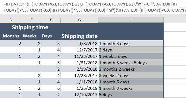 Calcule rápidamente el número de días entre dos fechas en Excel