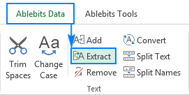 Herramienta de extracción para Excel