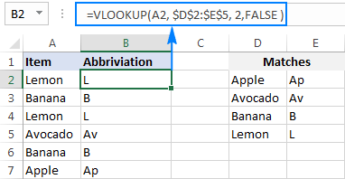 Fórmula Vlookup para devolver diferentes coincidencias