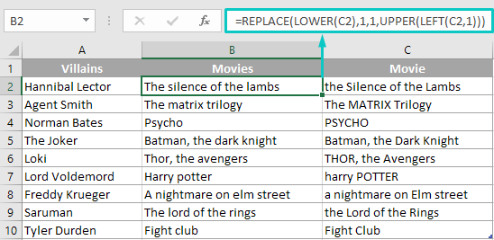 Change First Letter To Small In Excel