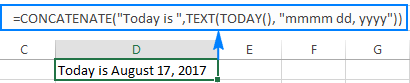 Fórmula para insertar la fecha de hoy en Excel