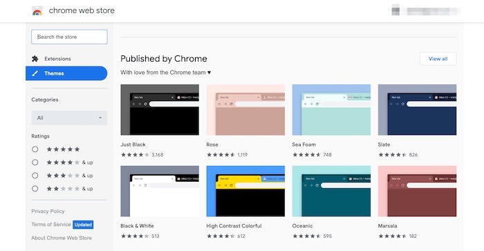 Hermosos temas de Chrome Tienda de temas