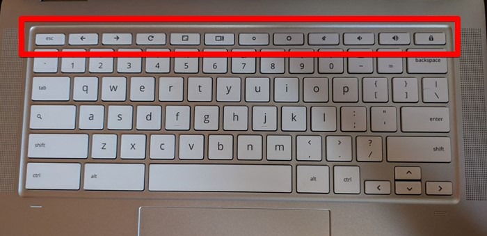 Significado de la fila superior del teclado Chromebook