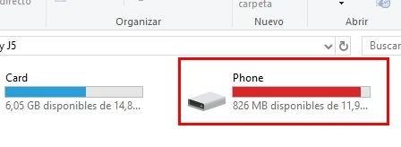 opción de descarga de teléfono