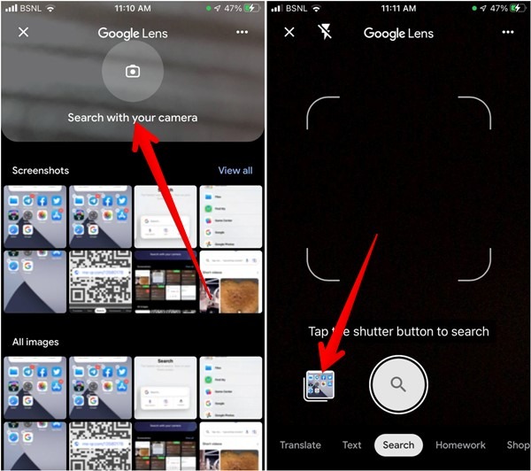 Escanear código Qr Captura de pantalla Imagen Iphone Google Lens Widget Cámara