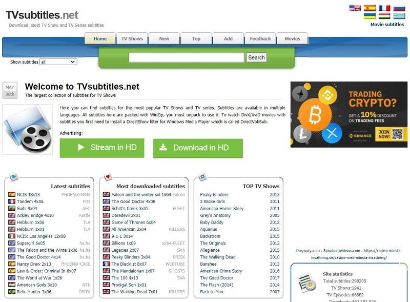 Sitios de subtítulos de tv para descargar subtítulos