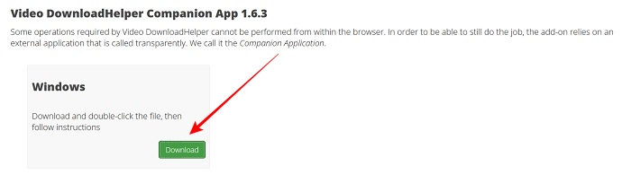 Descargar la aplicación complementaria Video Downloadhelper