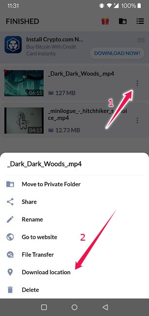 Cómo descargar cualquier grabador de pantalla de video Opciones de descarga de video de Android