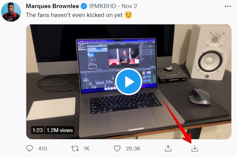 Descargar el botón de extensión de Twitter Video Chrome