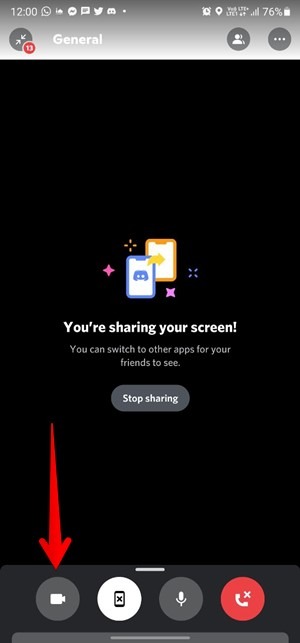 Discord Screen Share Mobile Habilitar cámara