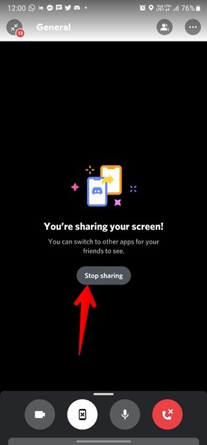 Discord Screen Share Mobile Stop