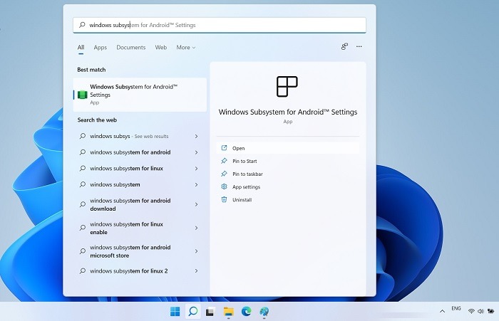 Google Play Windows11 Subsistema de Windows Android instalado