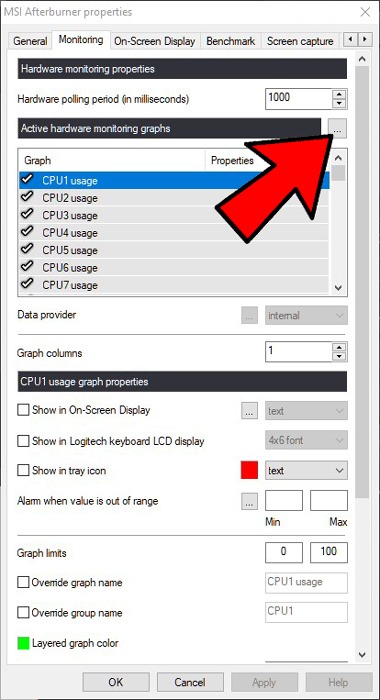 Verifique la temperatura de la CPU Msi Afterburner 3