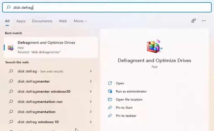 Formas de comprobar el estado del disco duro en Windows 11 Defrag