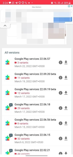 Versión de descarga de Google Play Services Apk