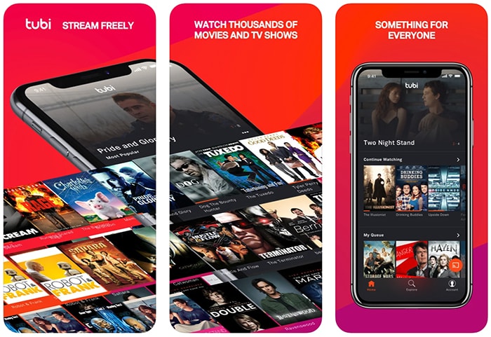 Aplicaciones de películas gratis Iphone Tubi