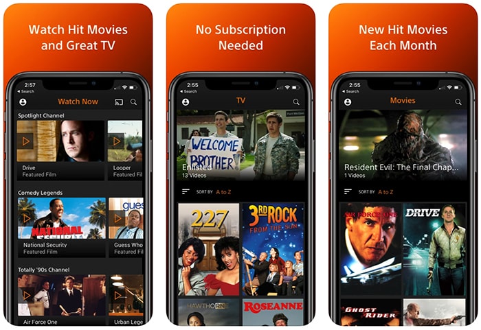 Aplicaciones de películas gratis Iphone Crackle