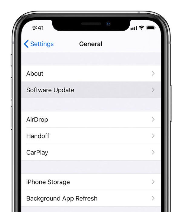 Cómo iniciar sesión Actualización de software Icloud Ios