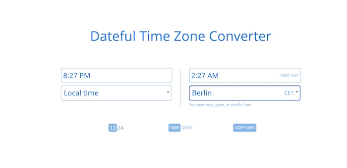 Los mejores convertidores de zona horaria Dateful One