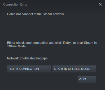 Steam no abre Error de conexión