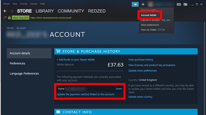 Steam no funciona abriendo Paypal 1