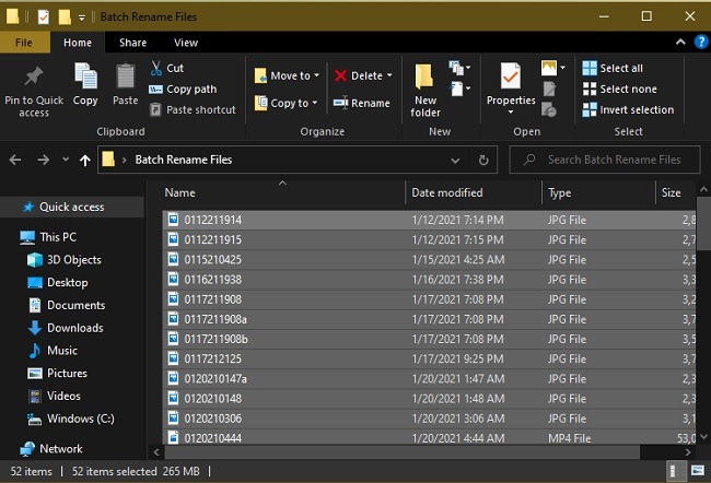 3 formas de renombrar archivos por lotes en las imágenes del Explorador de Windows