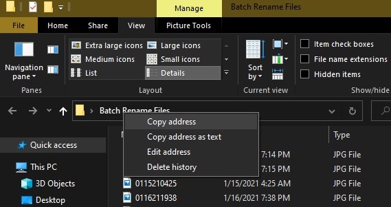 3 formas de renombrar archivos por lotes en Windows Explorer Cmd File Path