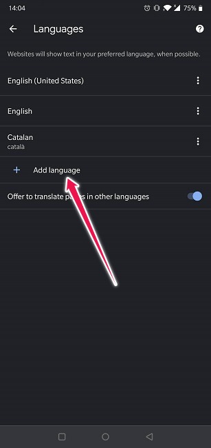 Cómo traducir sitios web Chrome Agregar nuevo idioma de destino