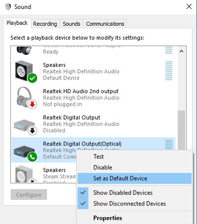 habilitar-óptico-spdif-port-windows-10-establecer-como-dispositivo-predeterminado