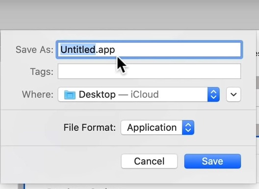 Crear aplicación de escritorio de Gmail para Mac Guardar como