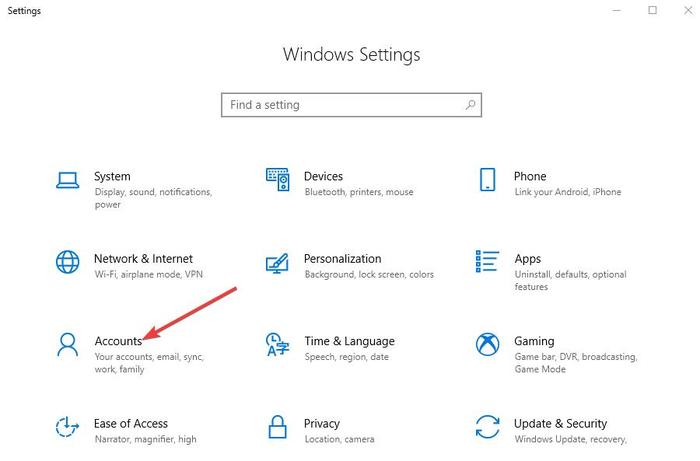 Reparar Copiar Pegar que no funciona Cuentas de configuración de Windows