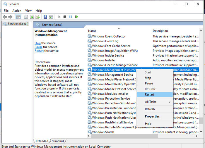 100 Uso de CPU Windows 10 Wmi Proveedor Servicio de host