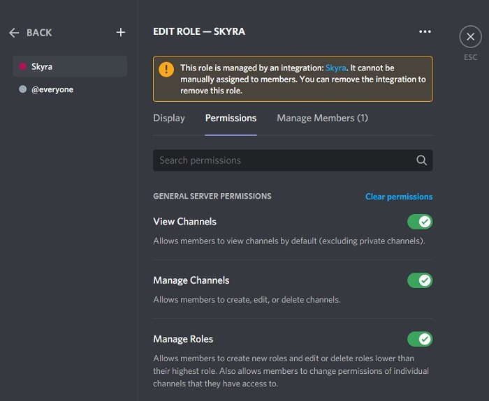 Cómo agregar bots a su servidor Discord Editar permisos de bot