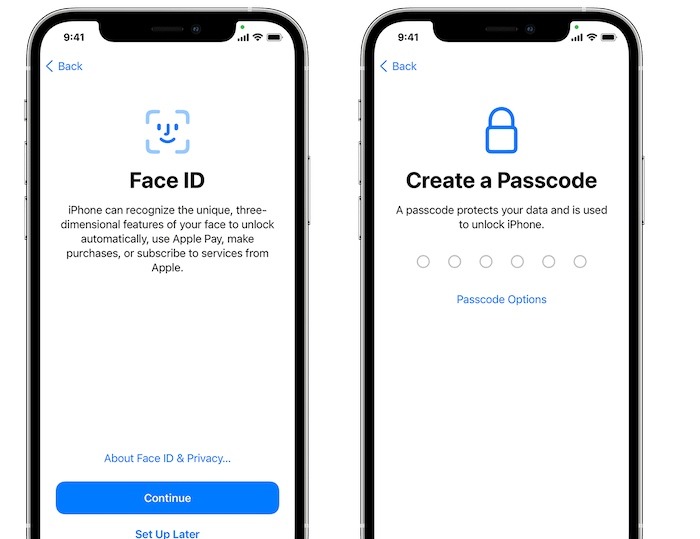 Mover datos Nuevo iPhone Inicio rápido Faceid