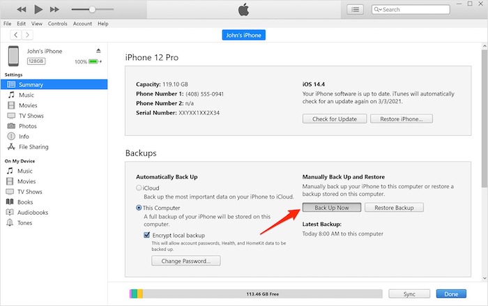 Mover Datos Nuevo Iphone Itunes