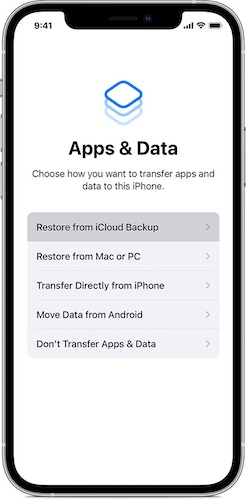 Mover datos Nuevo iPhone Icloud Transferencia